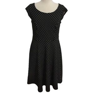 DR Collection Polka Dot Sleeveless Dress Black White Size 12